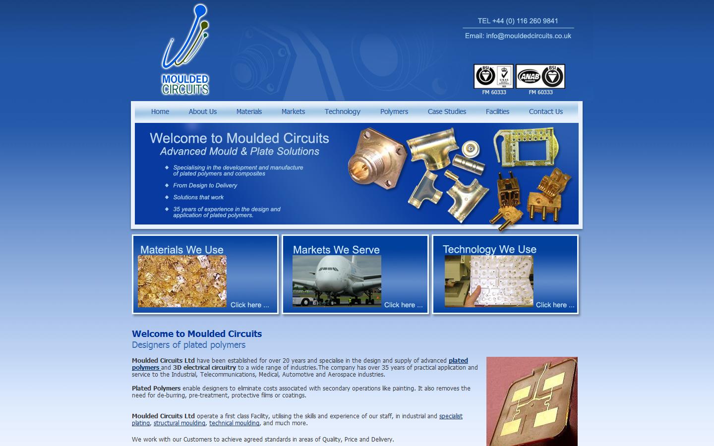 Moulded Circuits Ltd Website