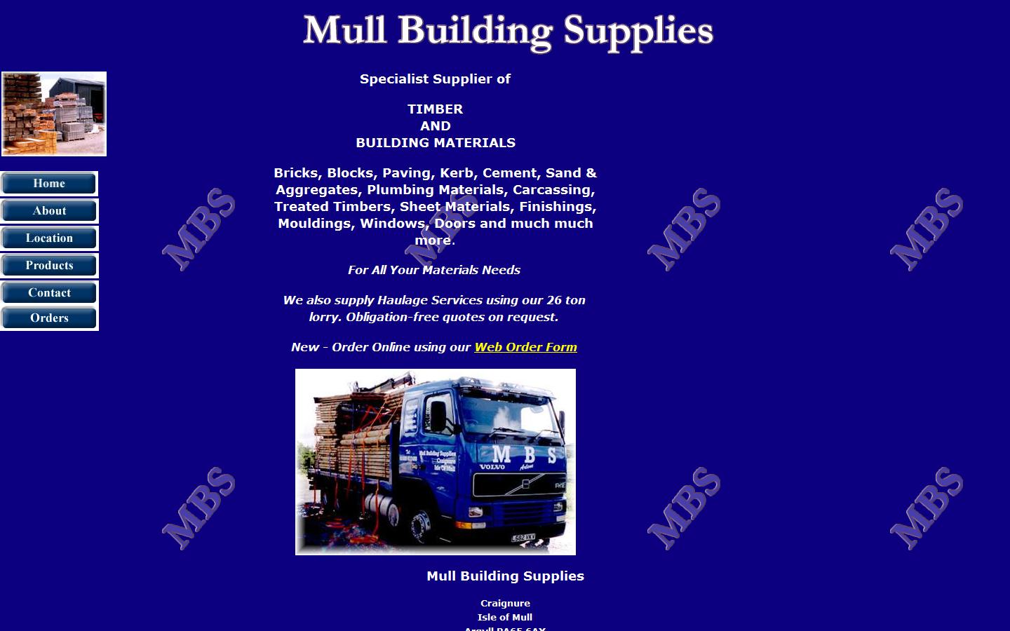 Mull Building Supplies Website