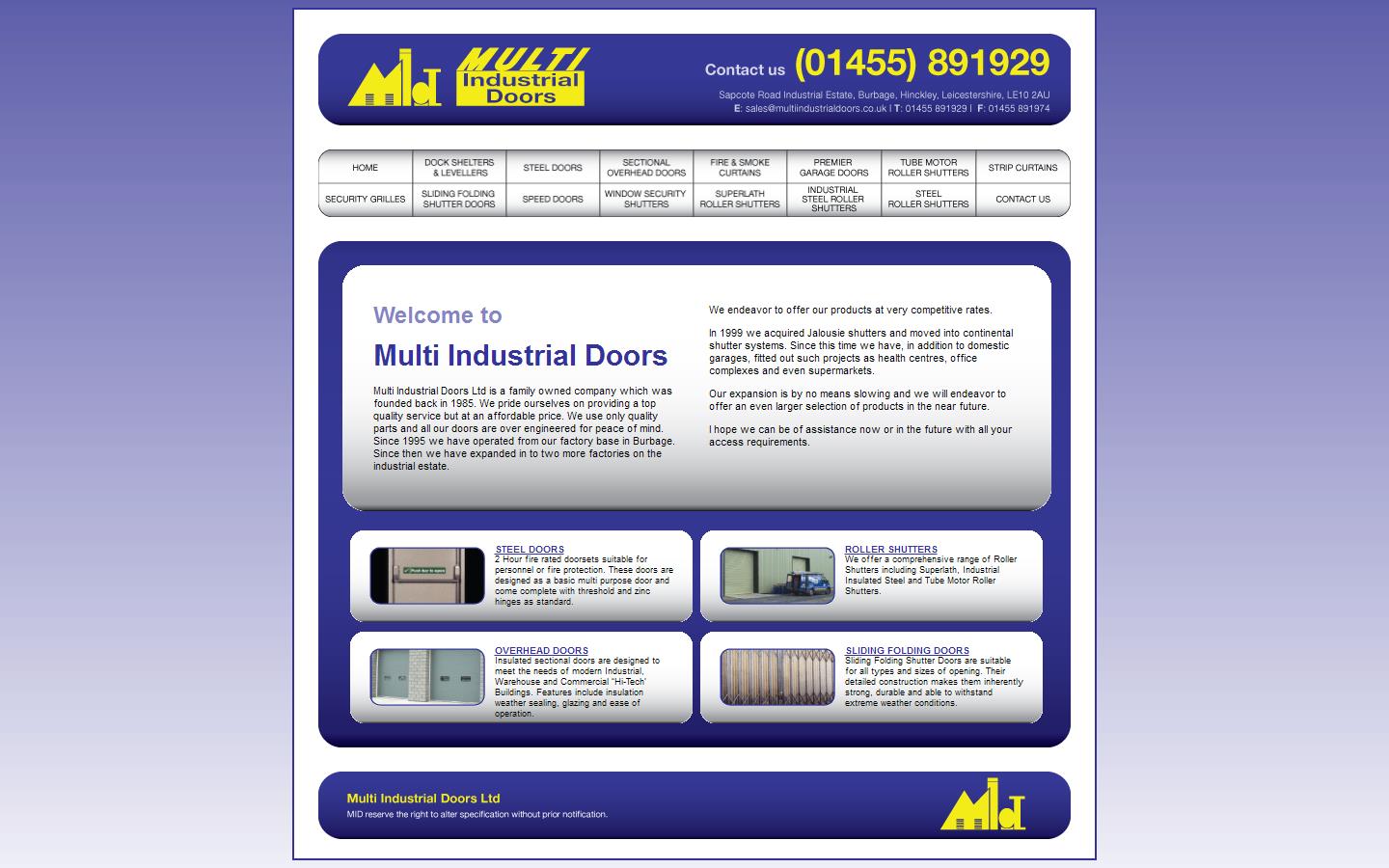 Multi Industrial Doors Ltd Website