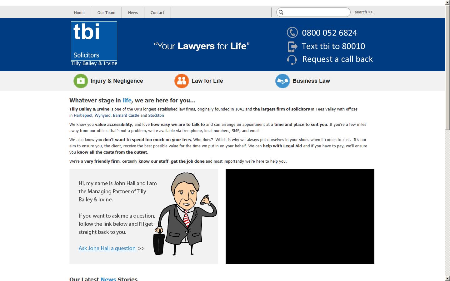 Tilly, Bailey and Irvine Website