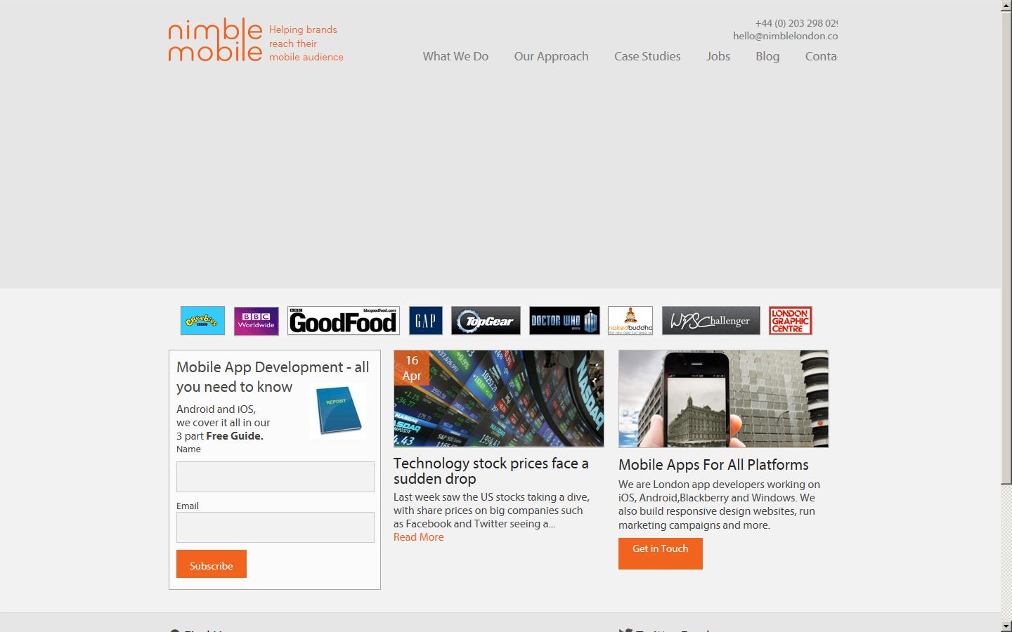 Nimble Mobile Website