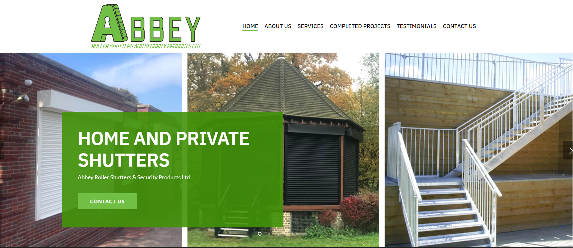 Abbey Roller Shutters Website