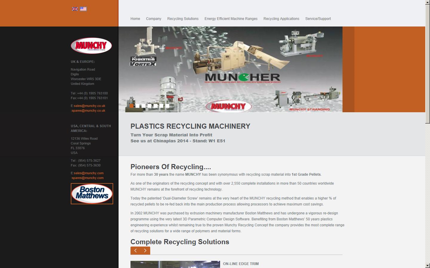 Munchy International Ltd - Worcester Website