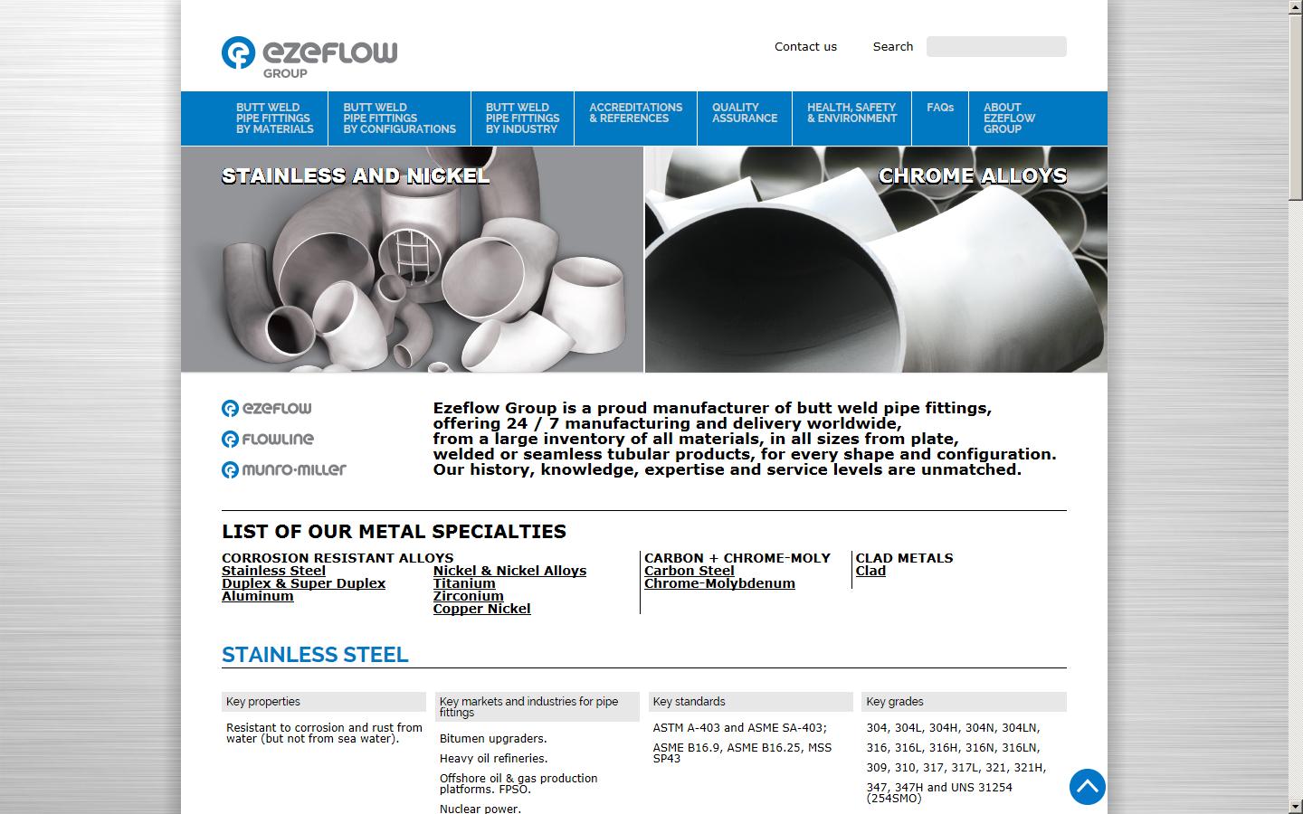 Munro & Miller Fittings - EZEFLOW UK Website