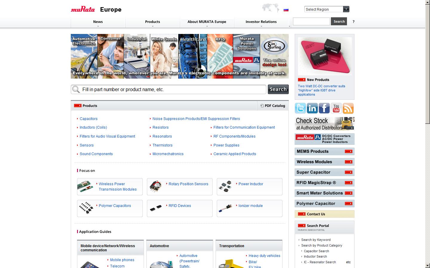 Murata Electronics Ltd Website