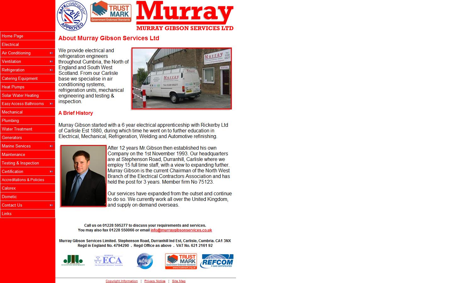 Murray Gibson Services Limited Website