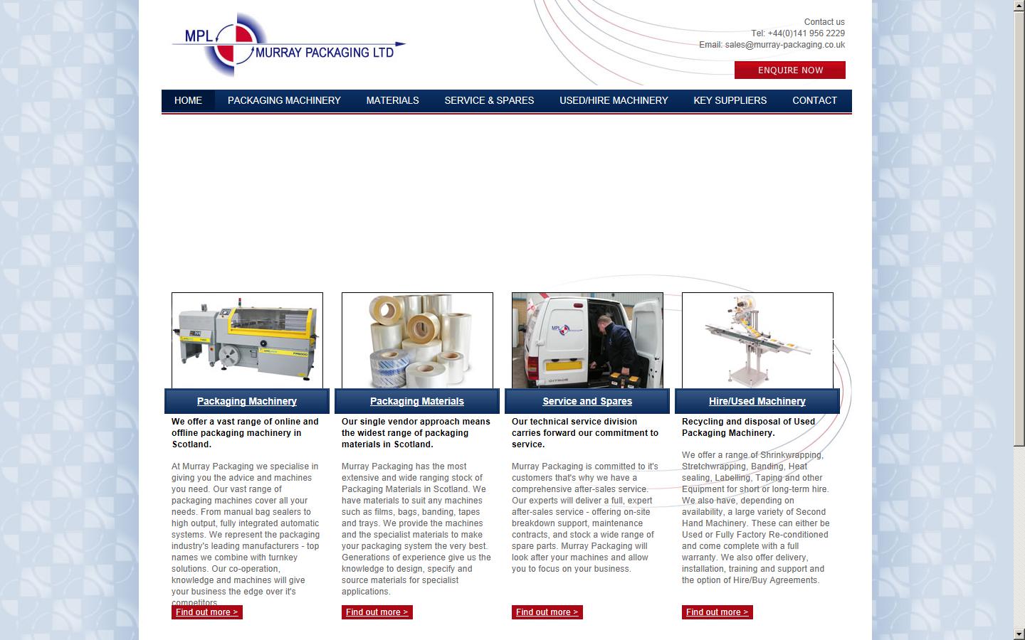 Murray Packaging Ltd - Glasgow Website