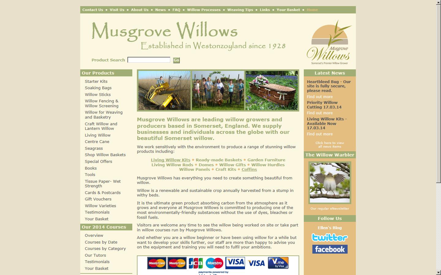 Musgrove Willow Growers Ltd Website