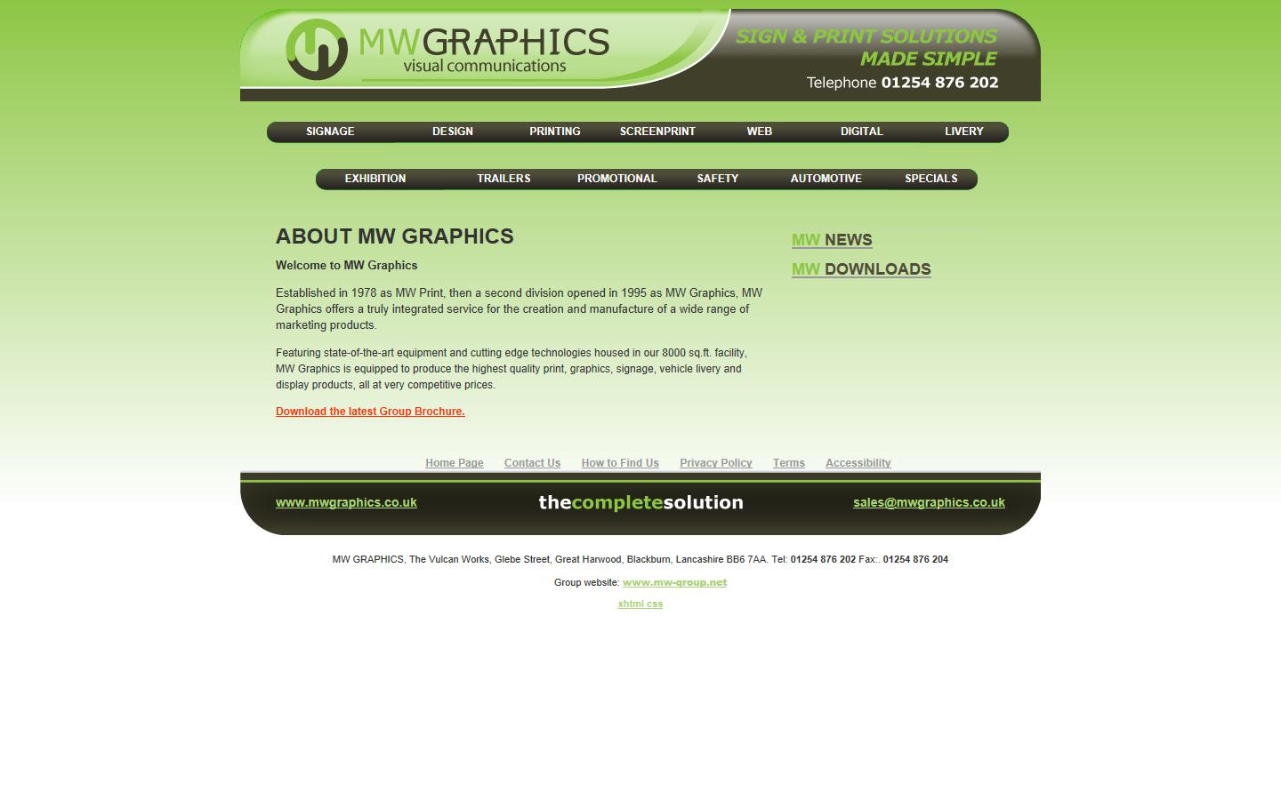MW GRAPHICS Website
