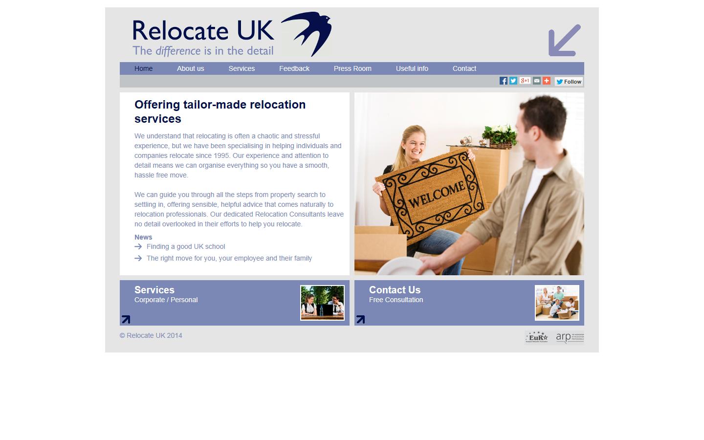 Relocate UK Ltd Website
