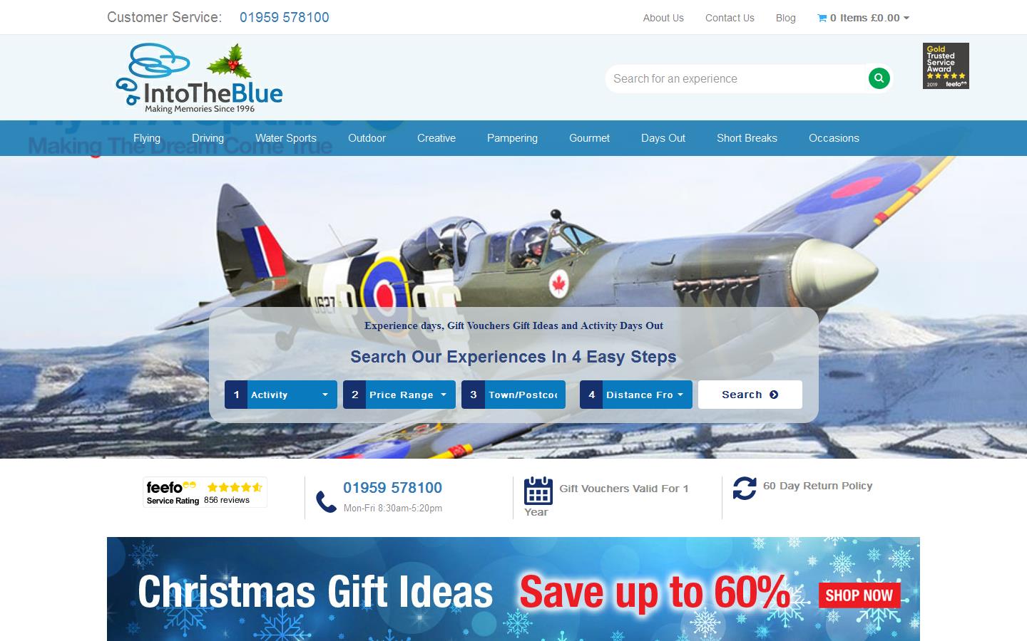 Into the Blue Website