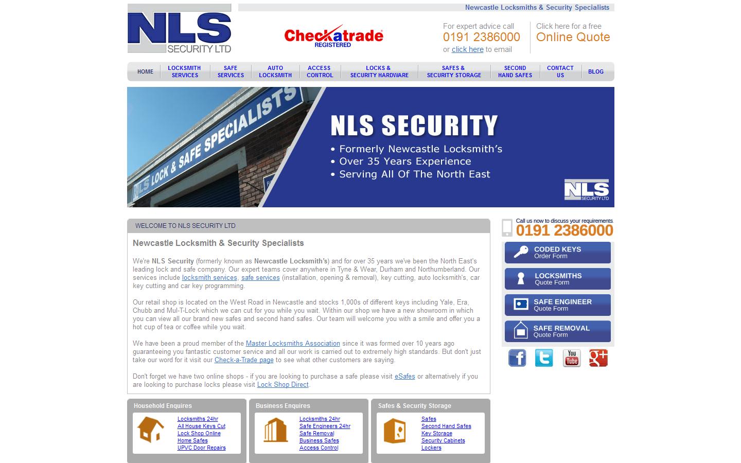 NLS Security Ltd Website