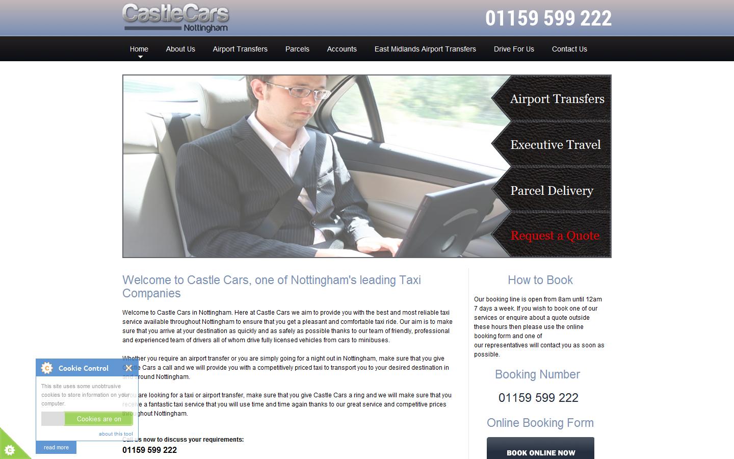 Castle Cars Nottingham  Website