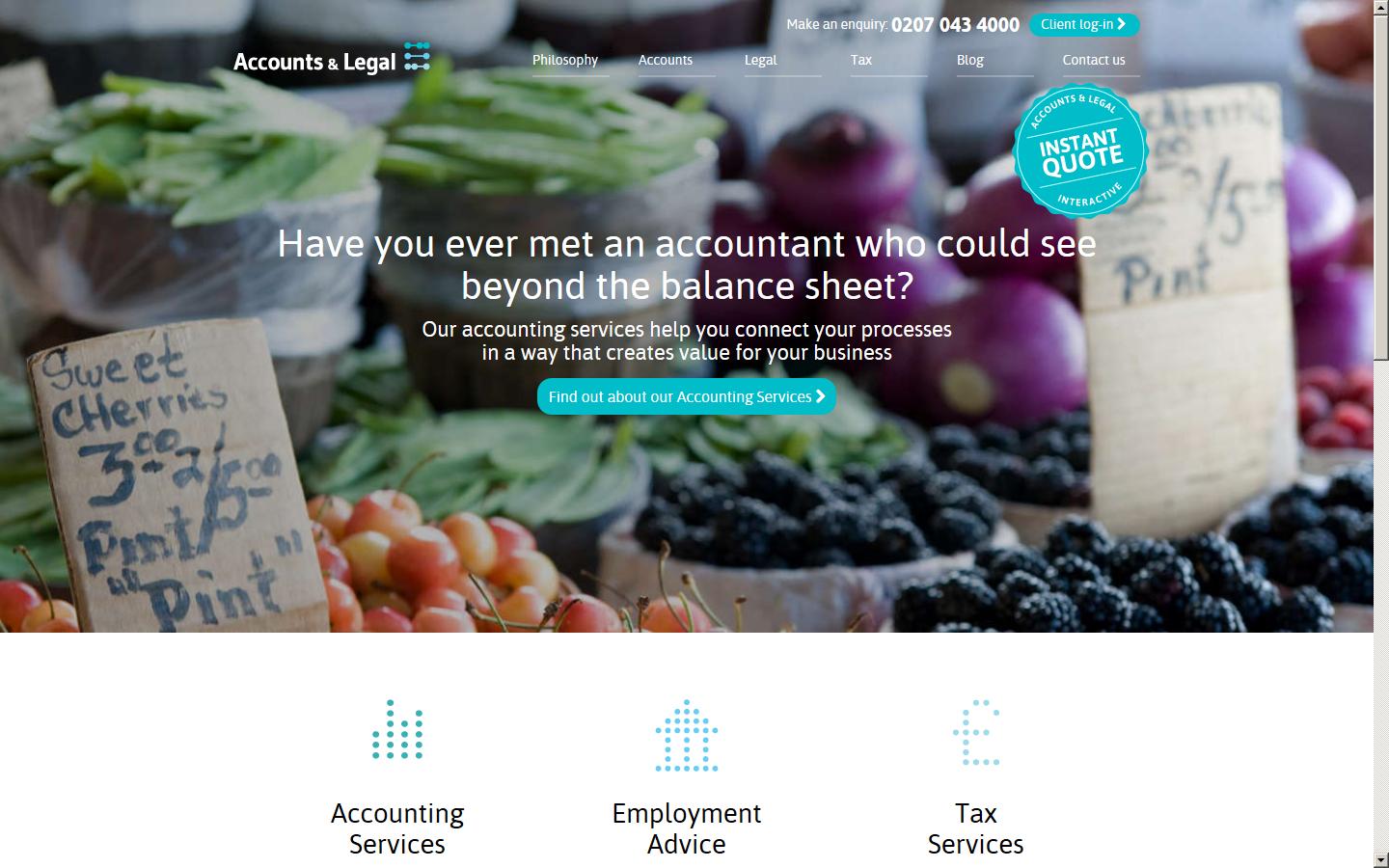 Accounts and Legal Website