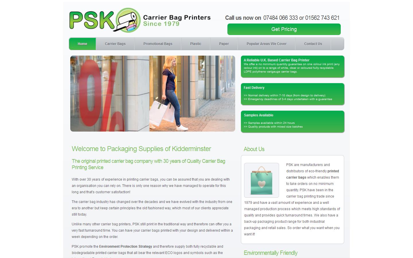 PSK Packaging Supplies  Website