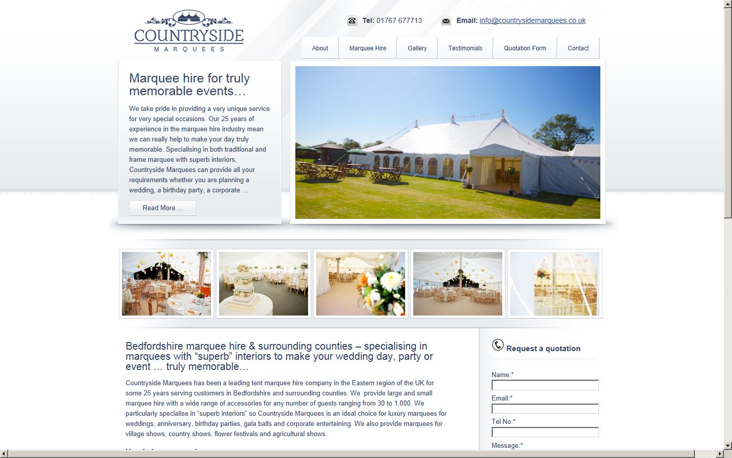 Countryside Marquees Website