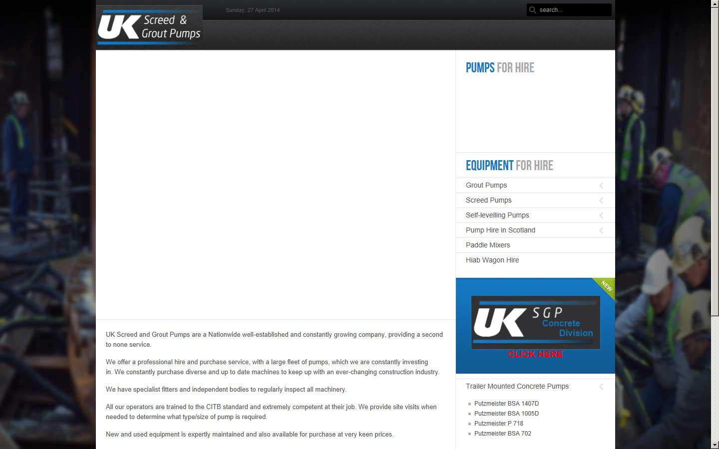 UK Screed & Grout Pumps Website