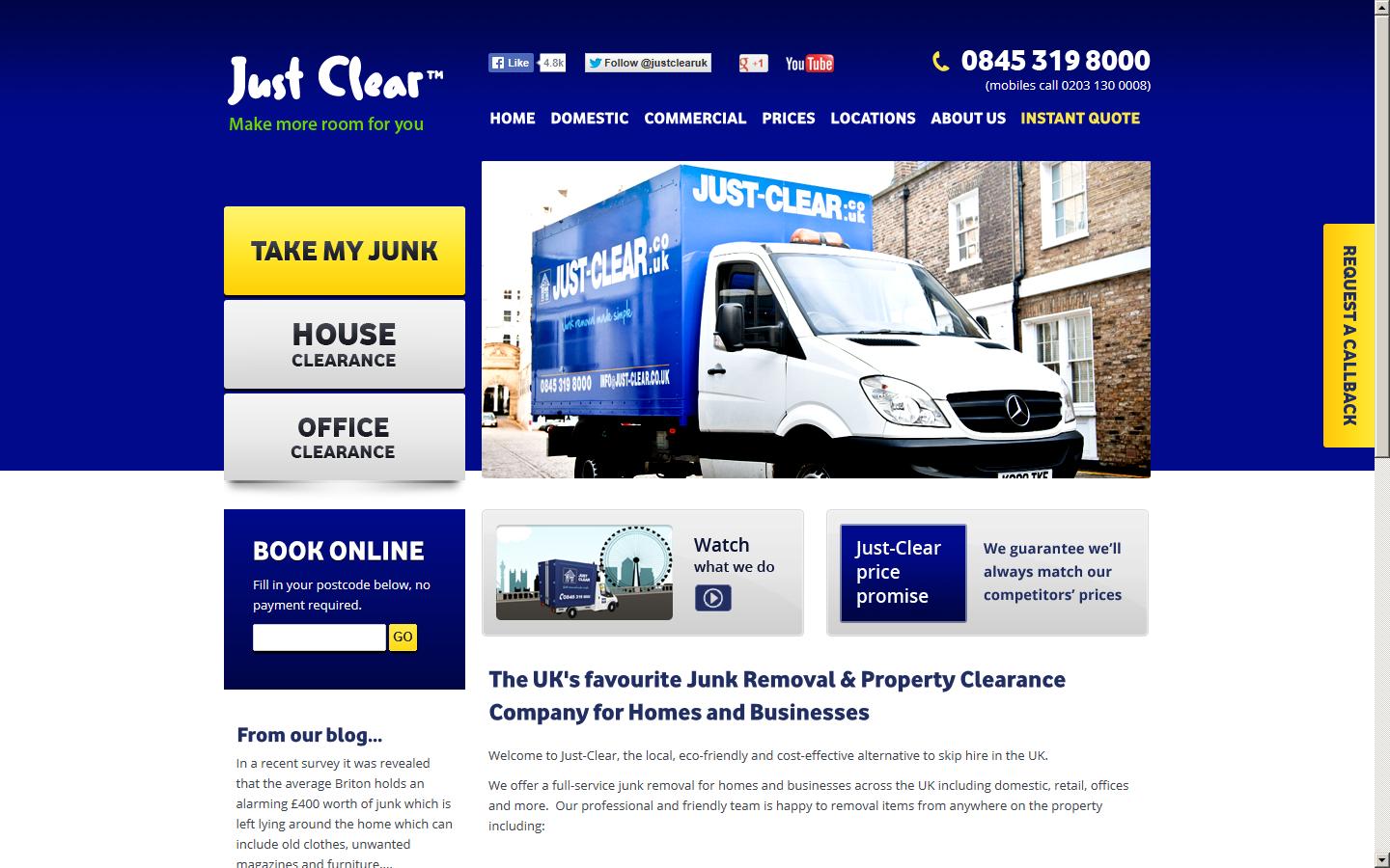 Just Clear  Website