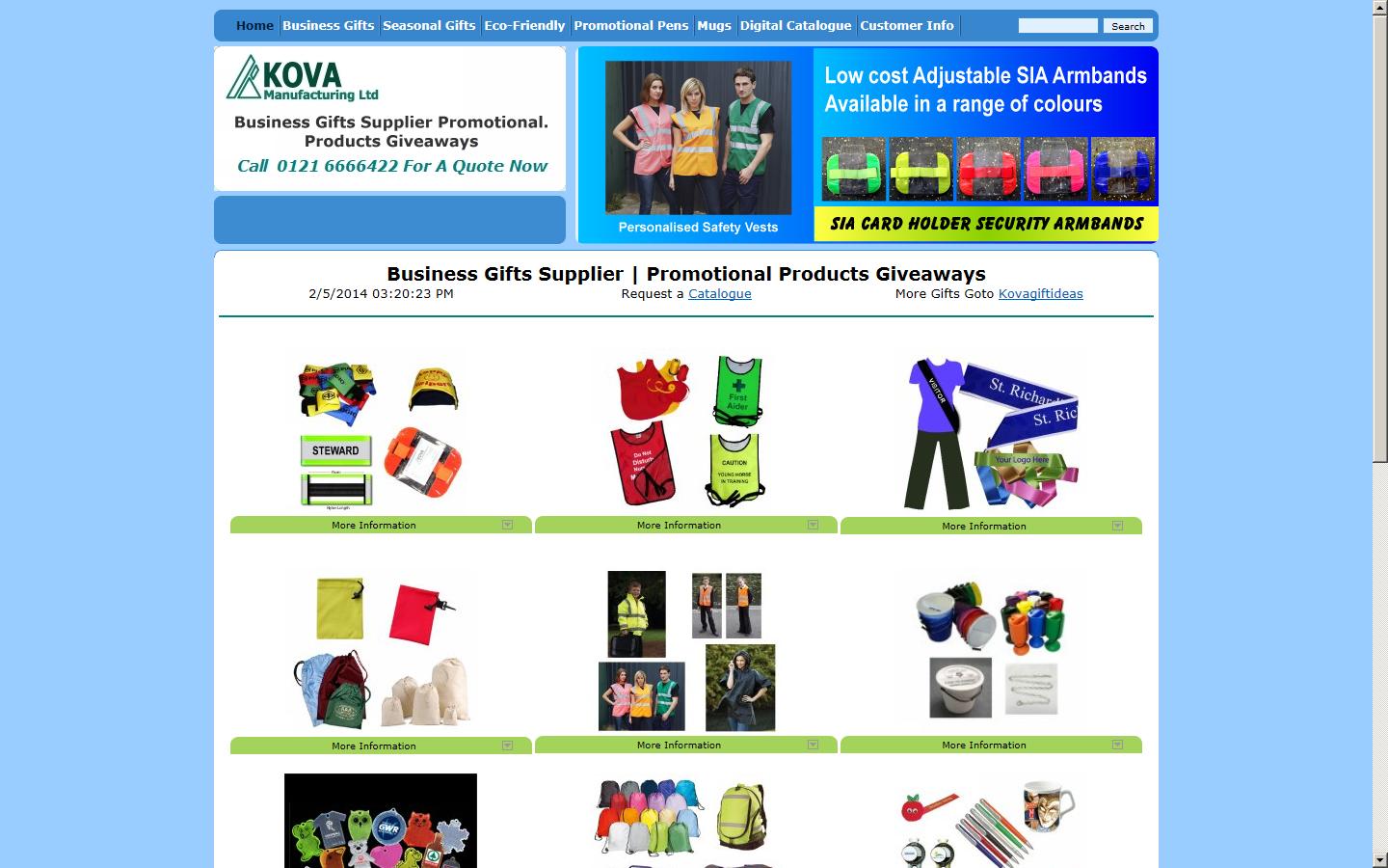 Kova Manufacturing Ltd Website