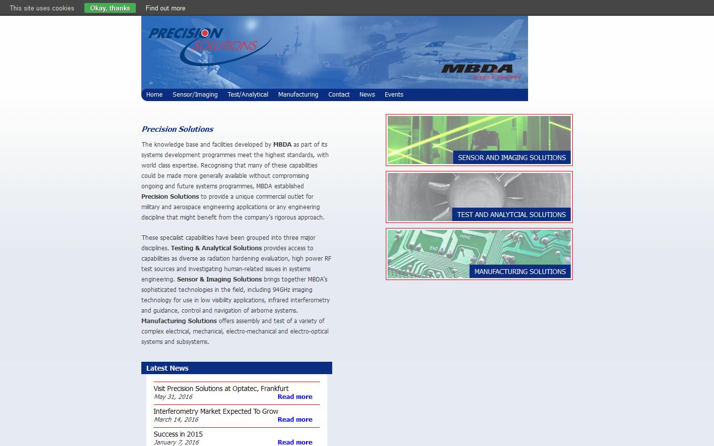 MBDA UK Ltd (Precision Solutions) Website