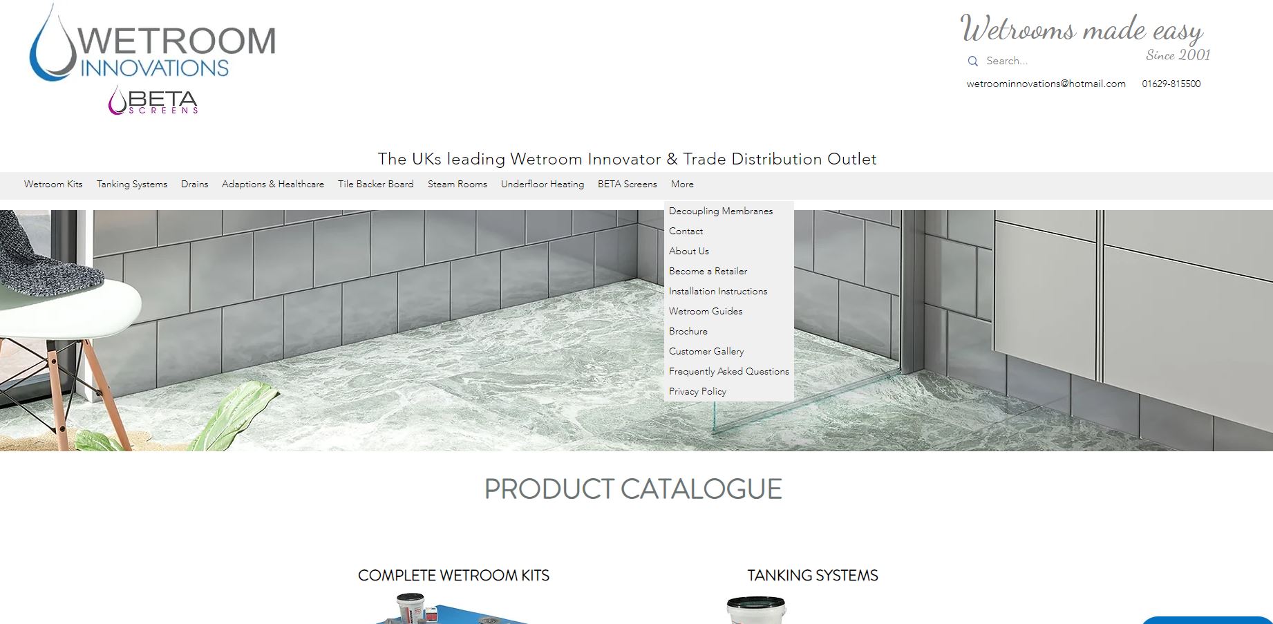 Wetroom Innovations  Website
