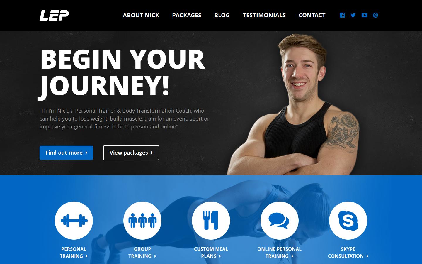lep fitness Website