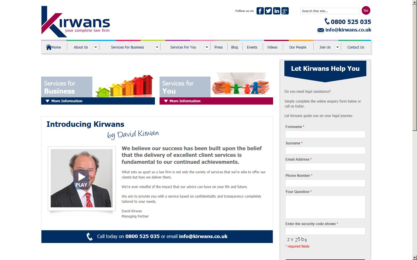 Kirwans Solicitors Website