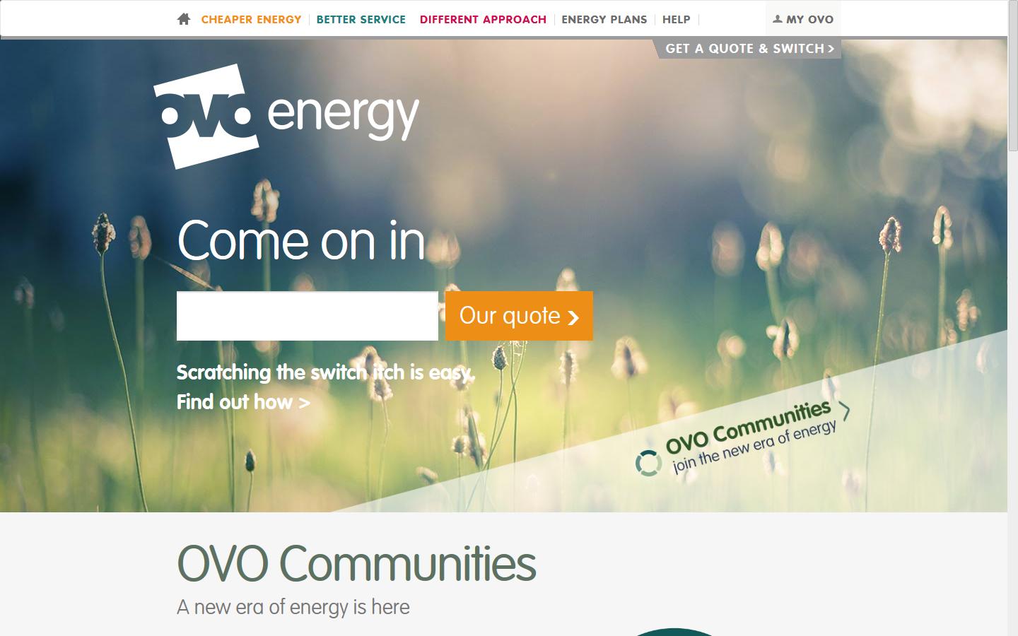 Ovo Energy for Business Website