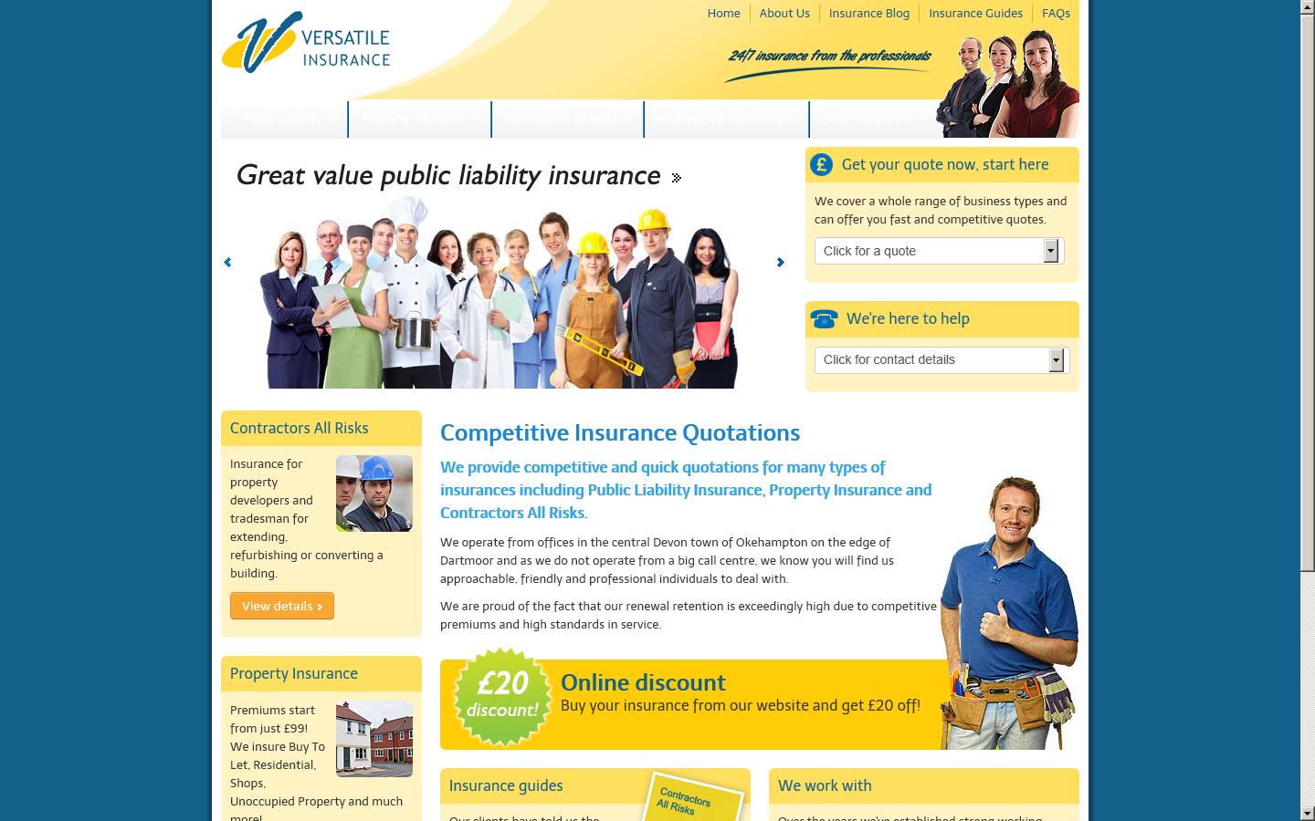 Versatile Insurance Professionals Ltd Website