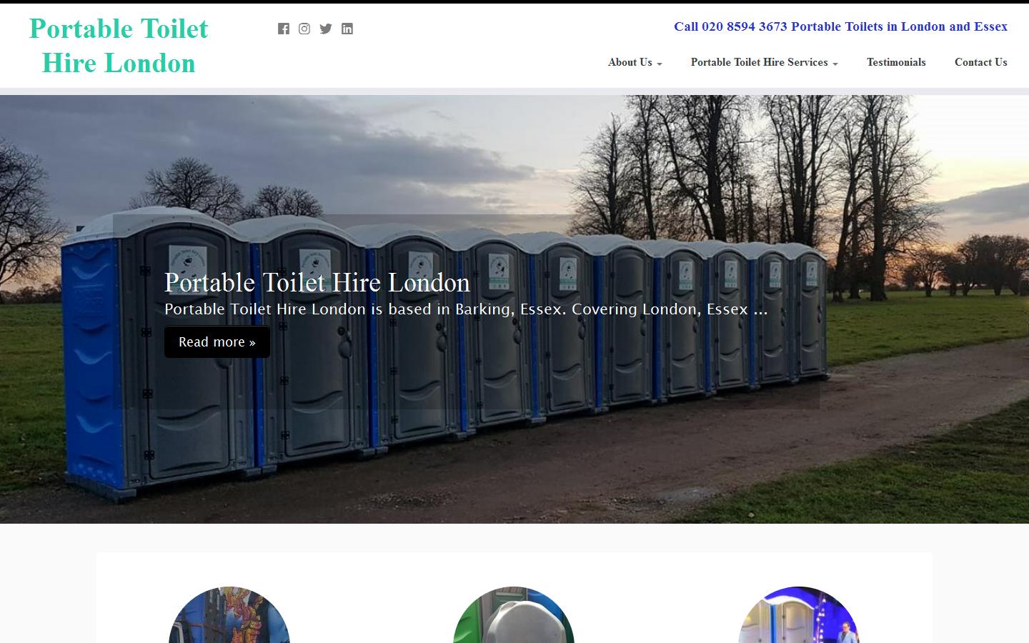 Portable Toilet Hire London Website