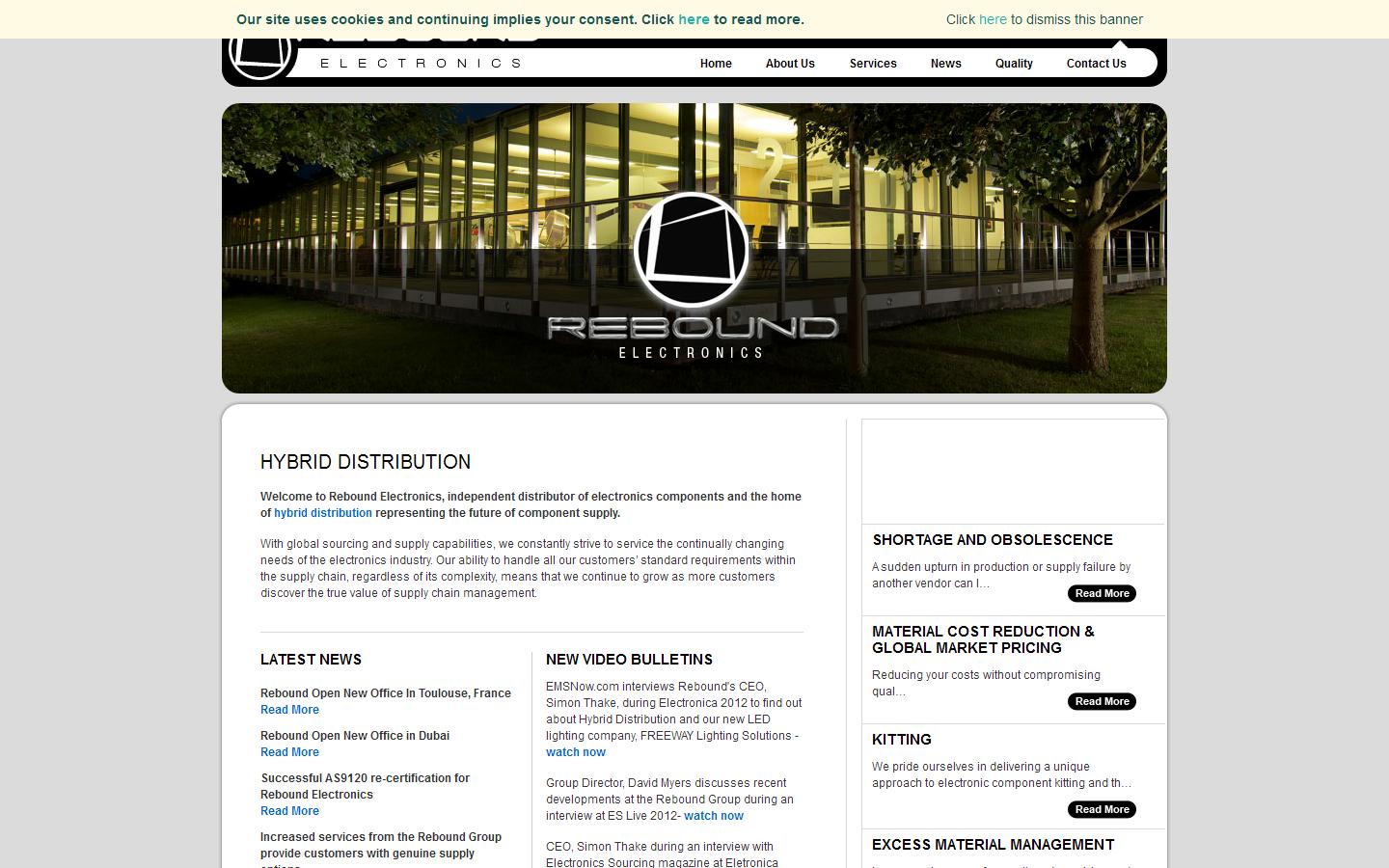 Rebound Electronics Website