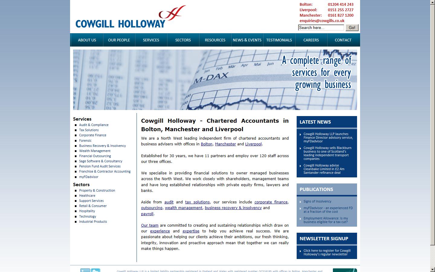 Cowgill Holloway Website