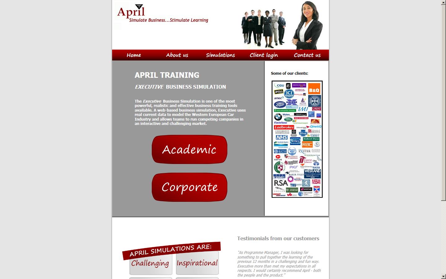 April Training Executive Ltd Website