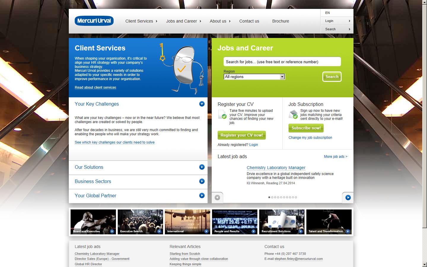 Mercuri Urval Ltd Website