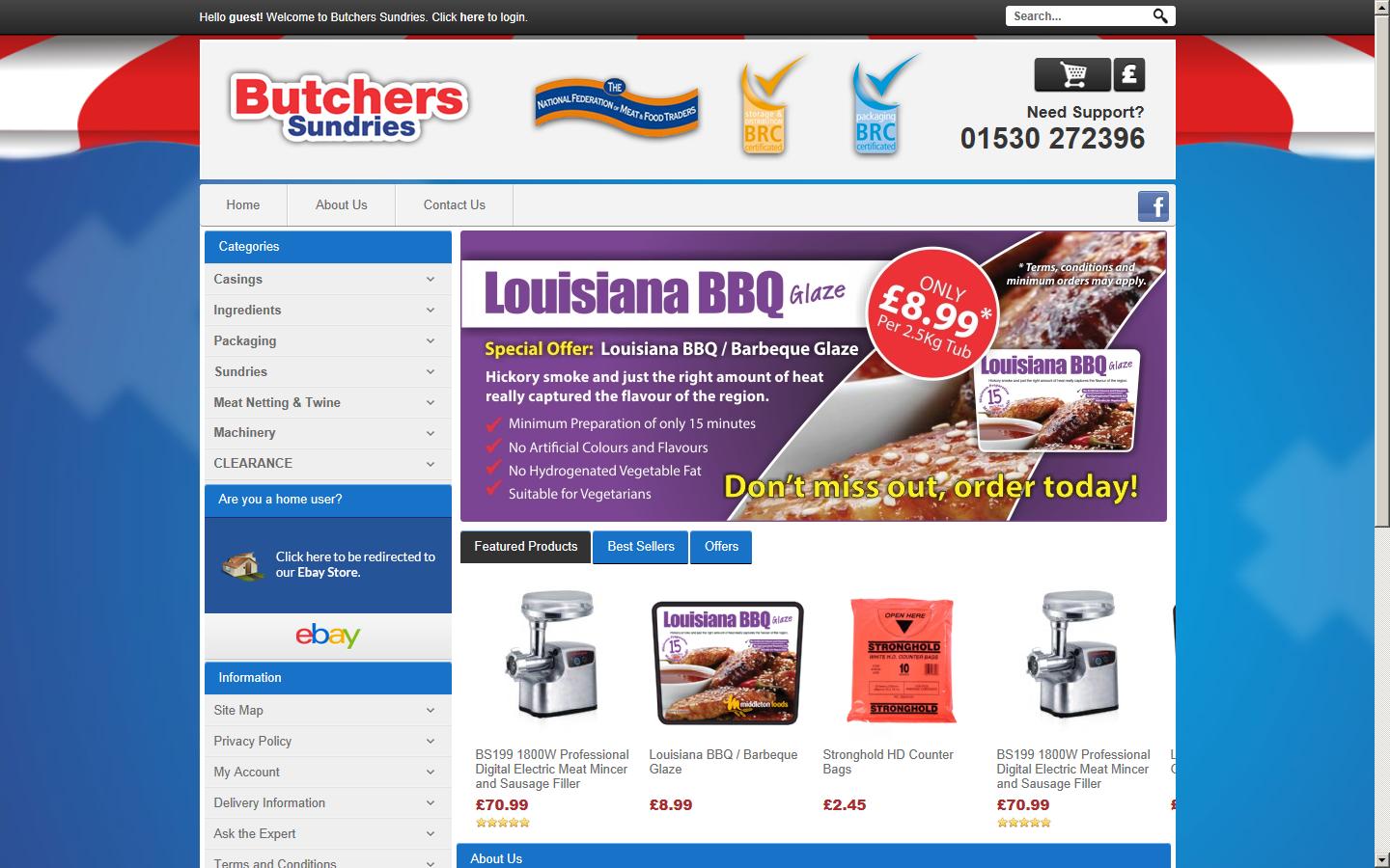 TruNet Packaging Services Ltd T/A Butchers-Sundries Website