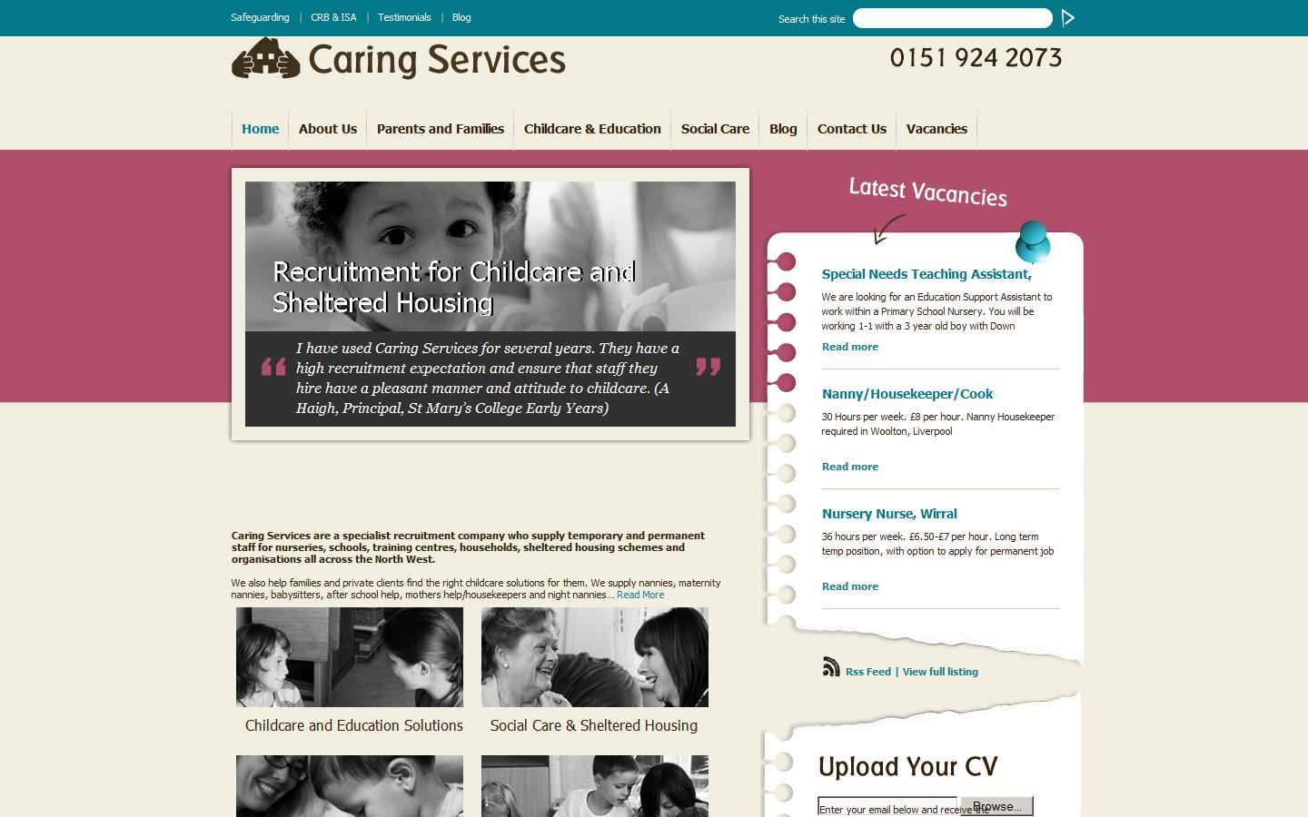 Caring Services Agency Website
