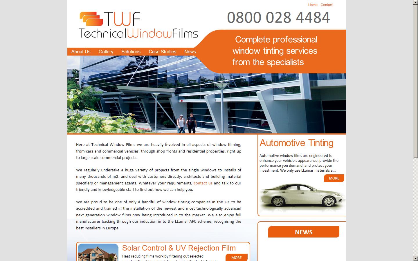 Technical Window Films Website
