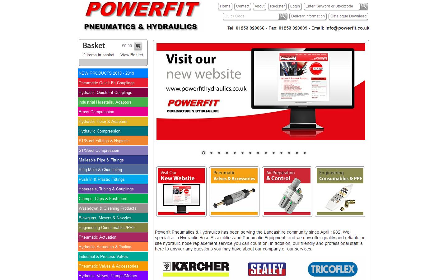 Powerfit Pneumatics & Hydraulics Website