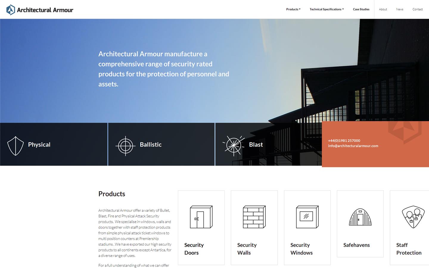 Architectural Armour Ltd Website