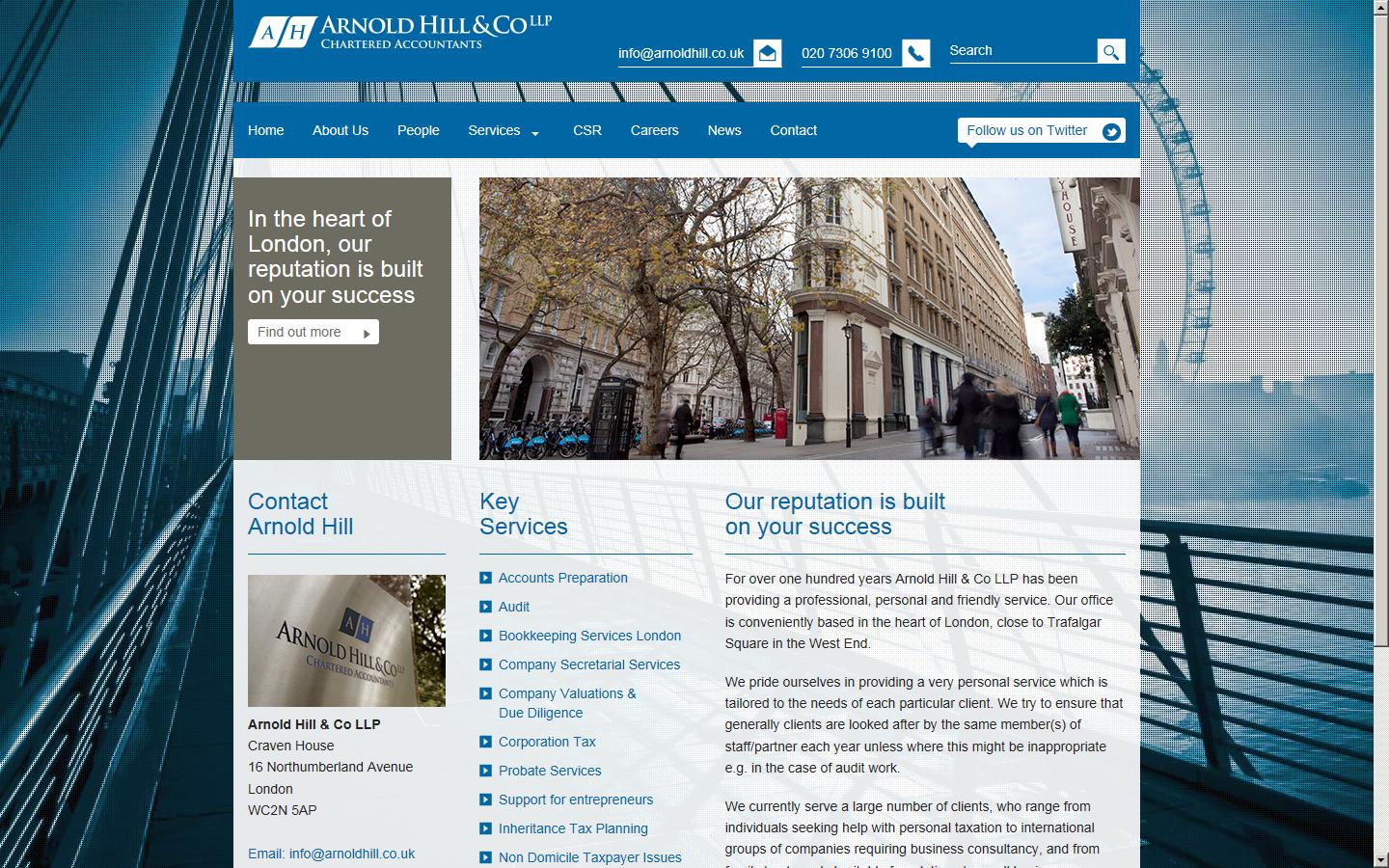 Arnold Hill & Co LLP Website
