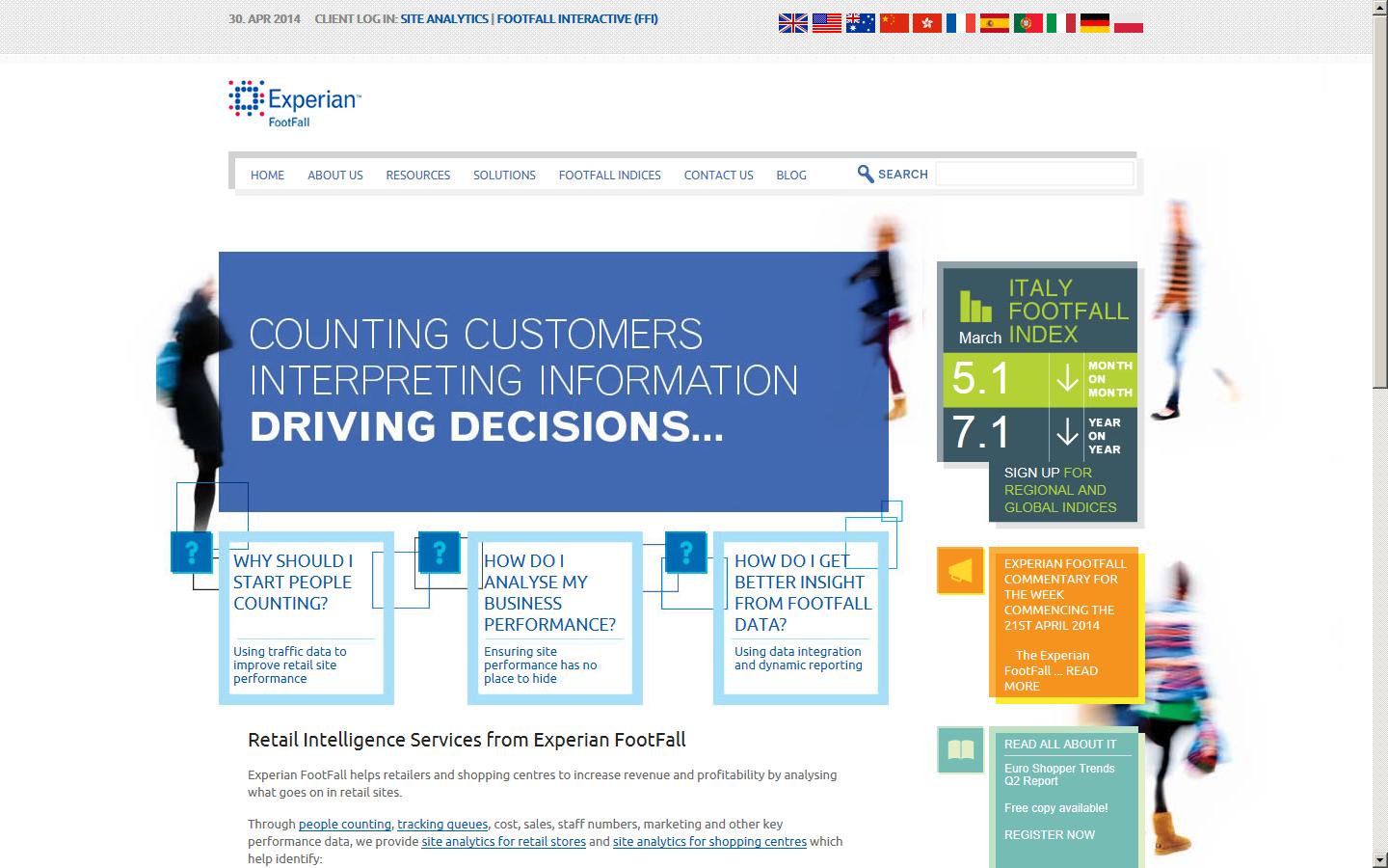 Experian FootFall Website