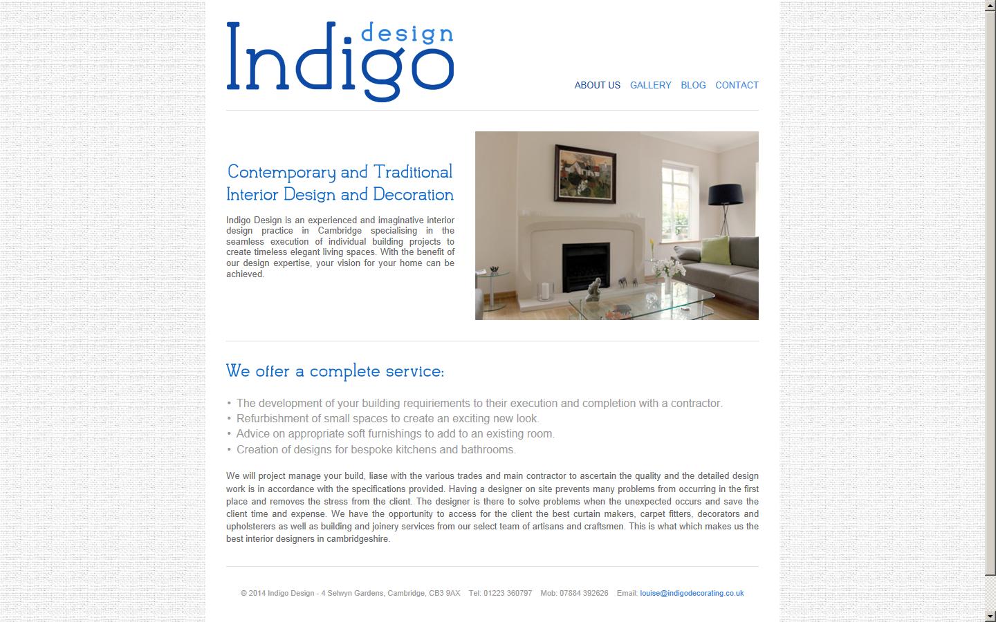 Indigo Decorating Website