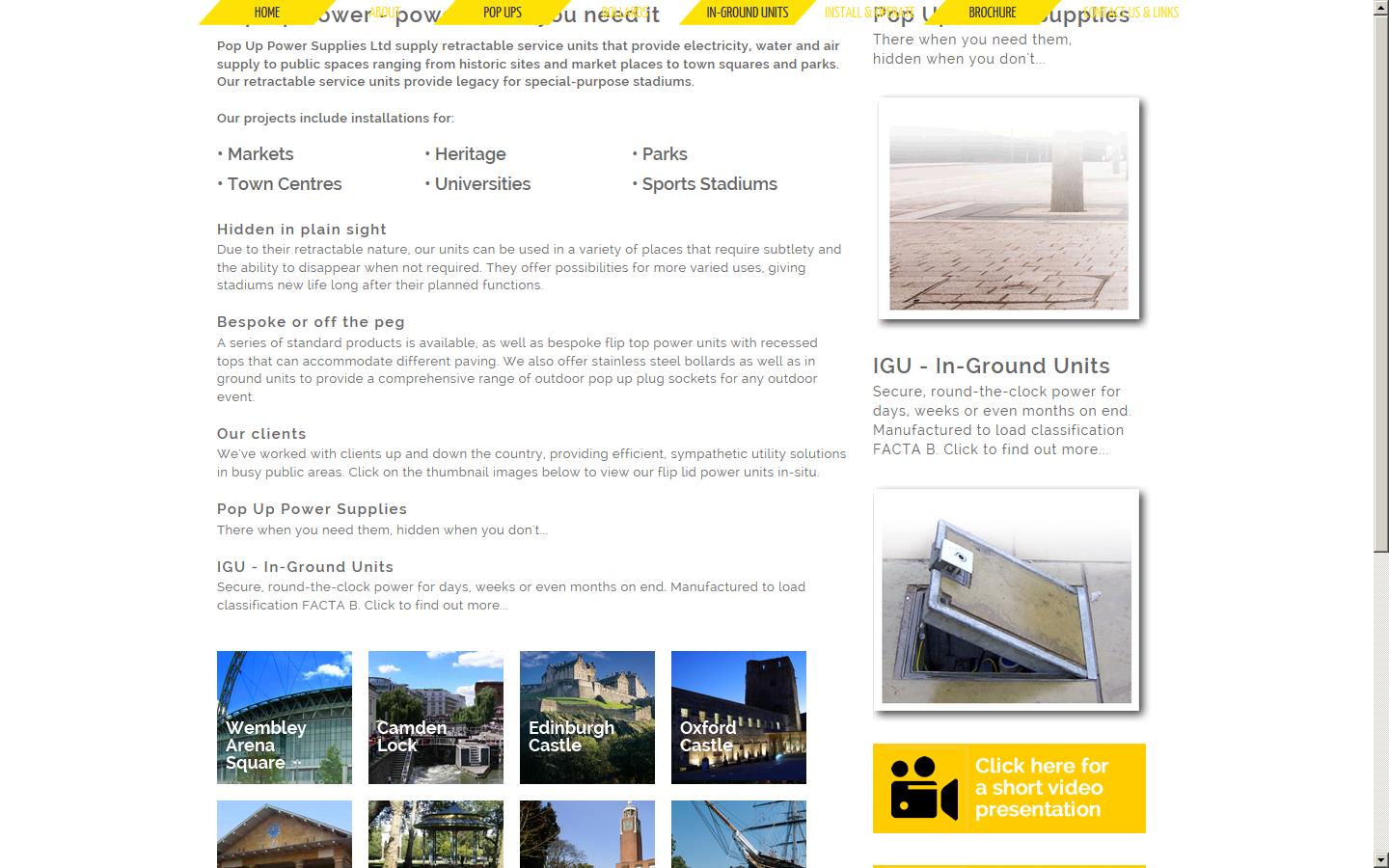 Pop Up Power Supplies Ltd Website