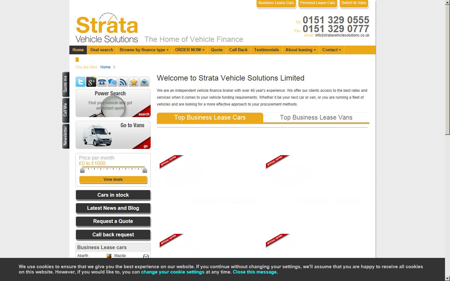 Strata Vehicle Solutions Ltd Website