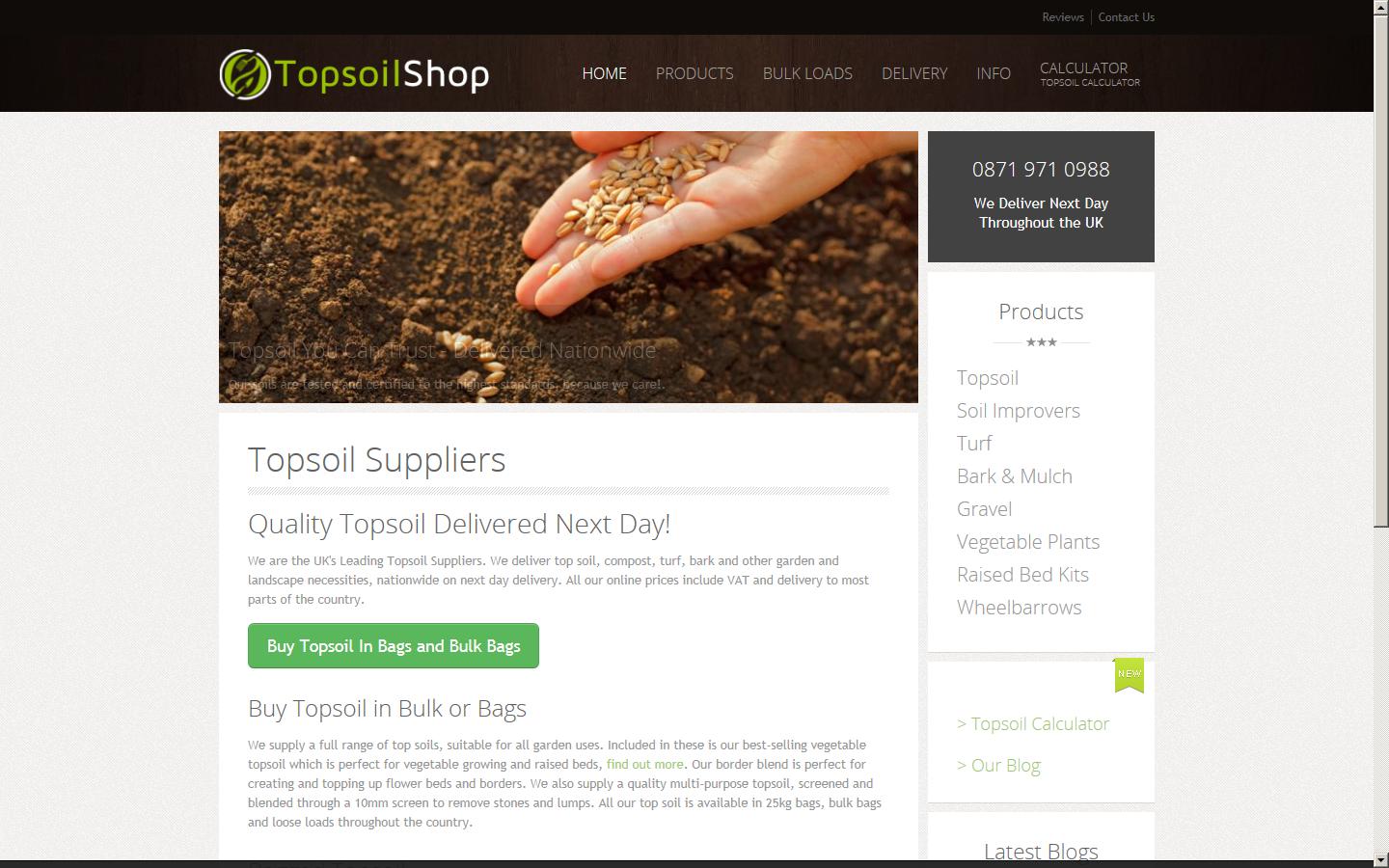 Topsoil Shop Website