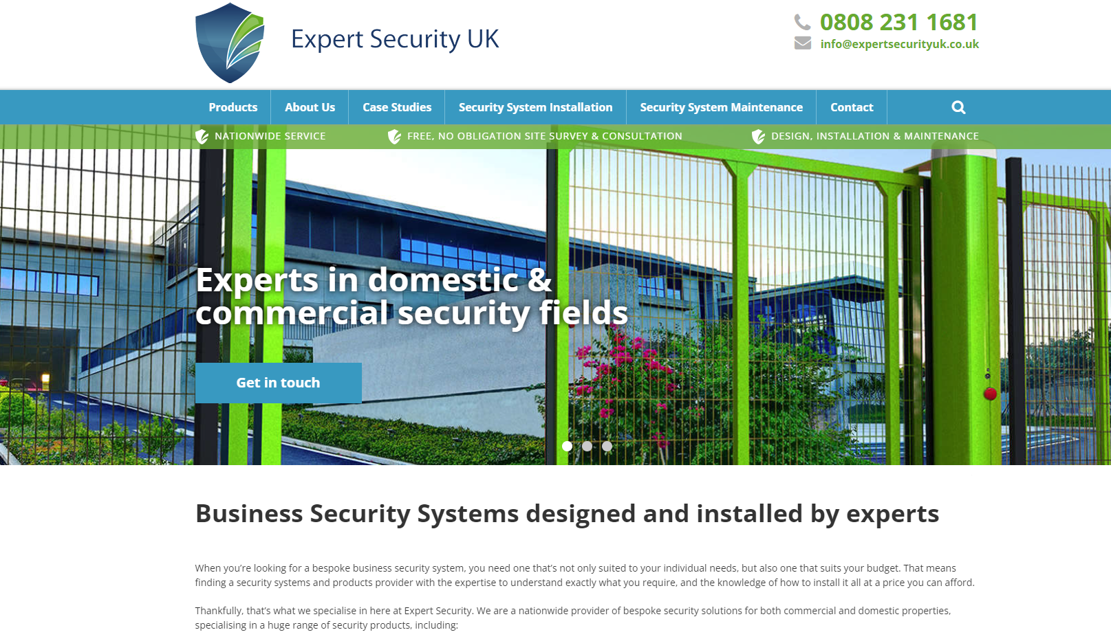 Expert Security Systems  Website