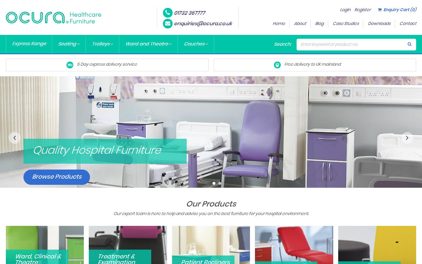 Ocura Healthcare Furniture Website