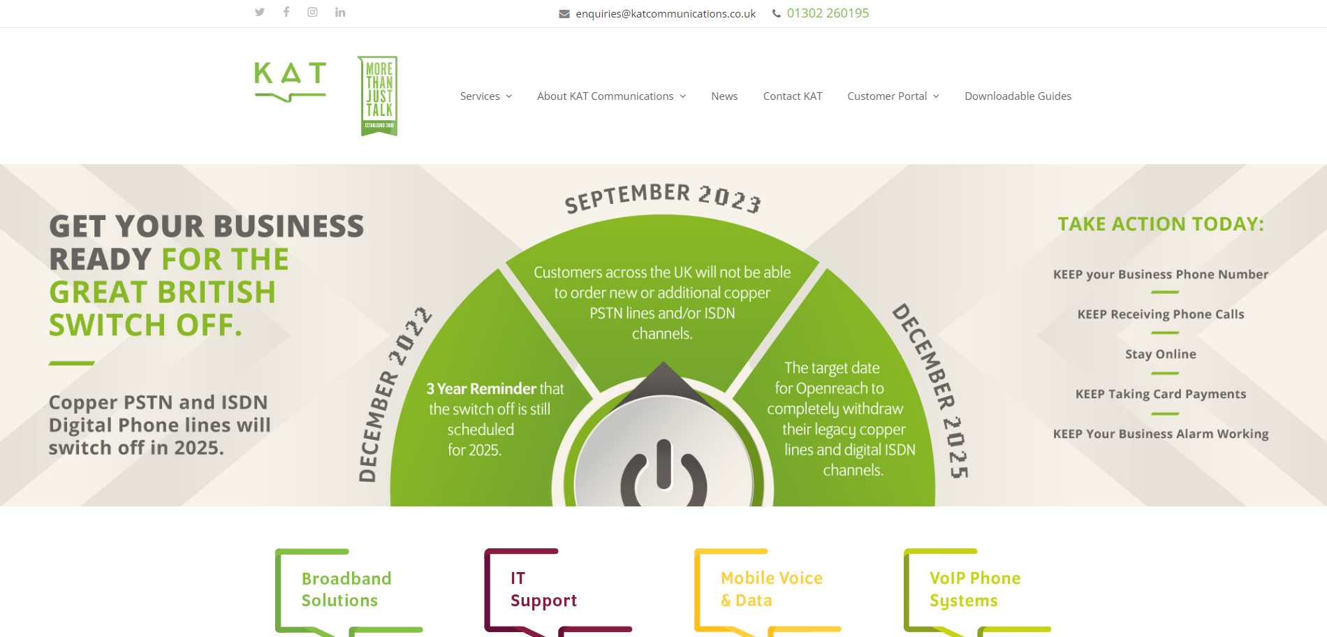 KAT Communications Ltd Website