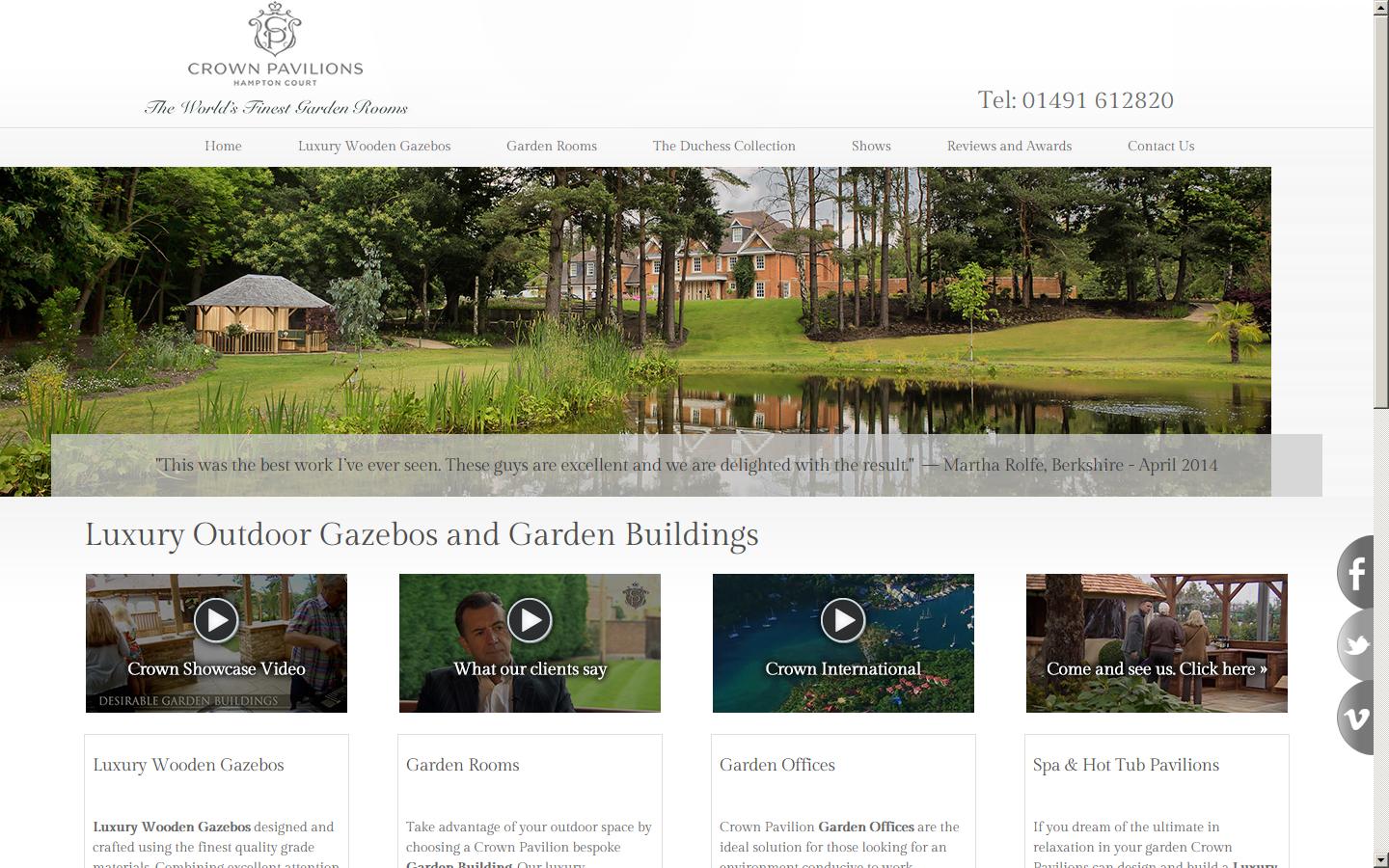 Crown Pavilions Website