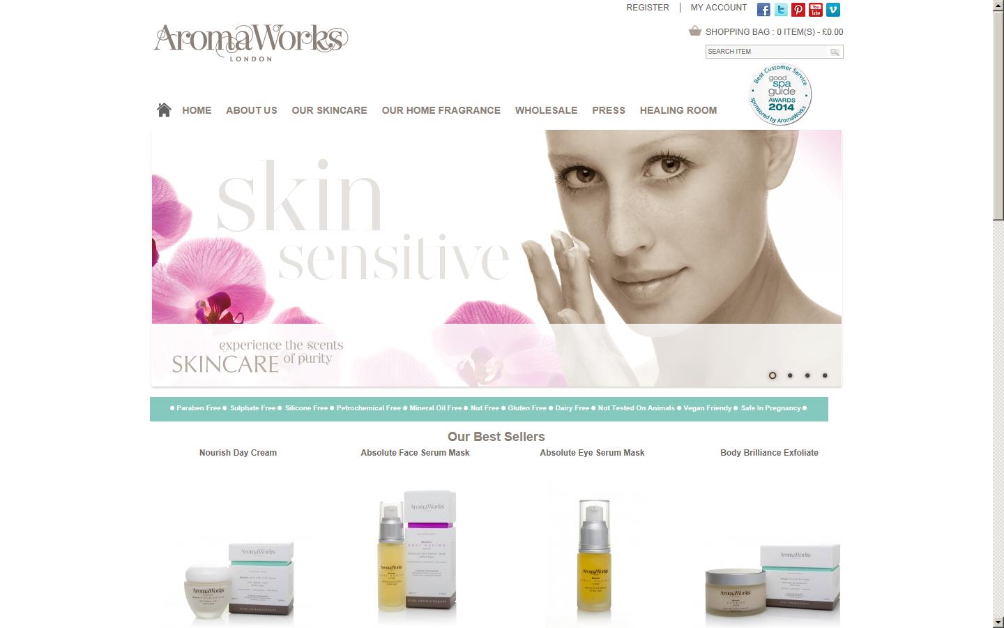 Aroma Works Ltd Website
